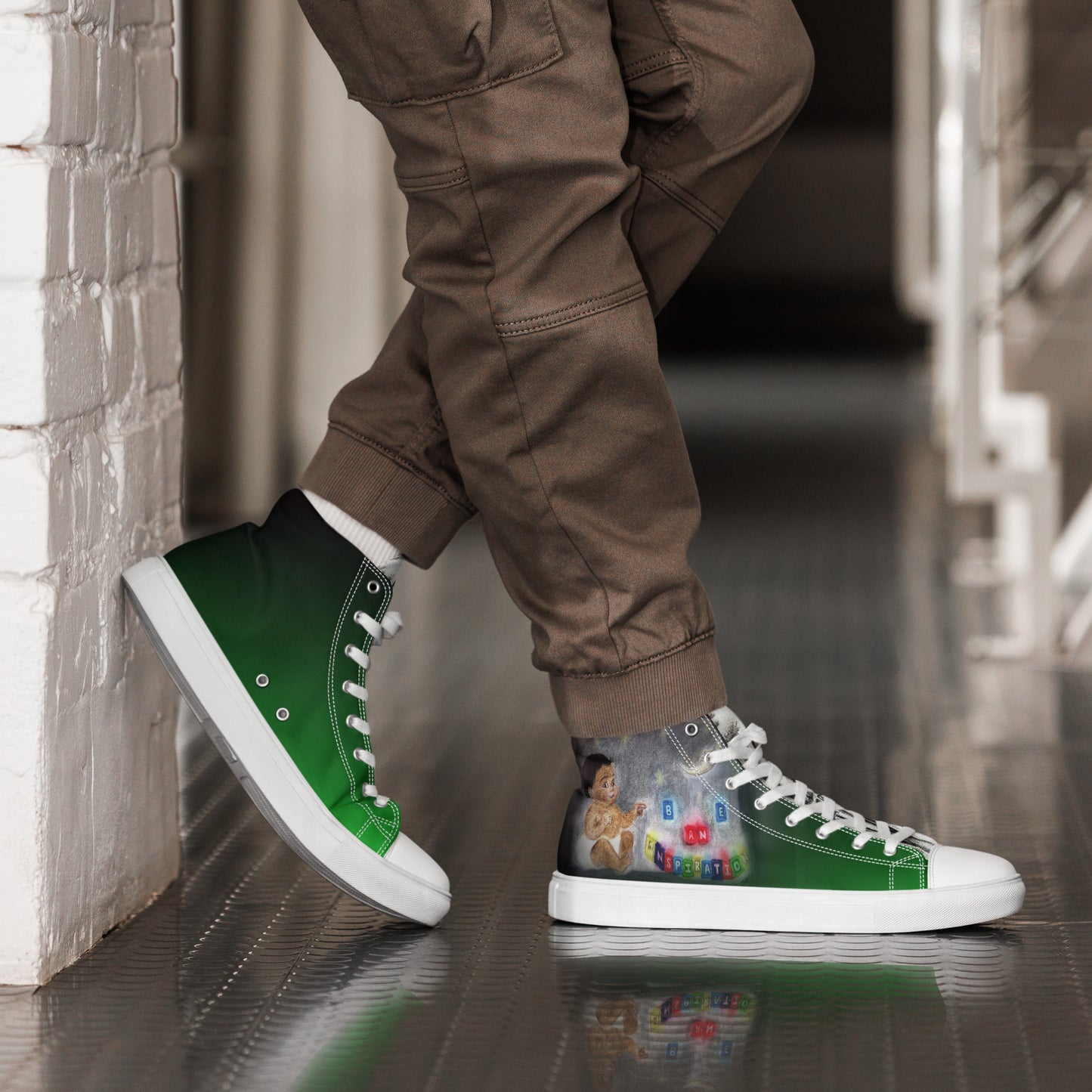 Men’s high top canvas shoes-BE AN 1NSPIRATION!